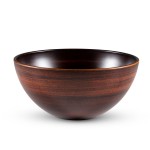 Retro Brown Plastic Round Bowl