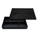 Black Bento Box with Cover & Divider