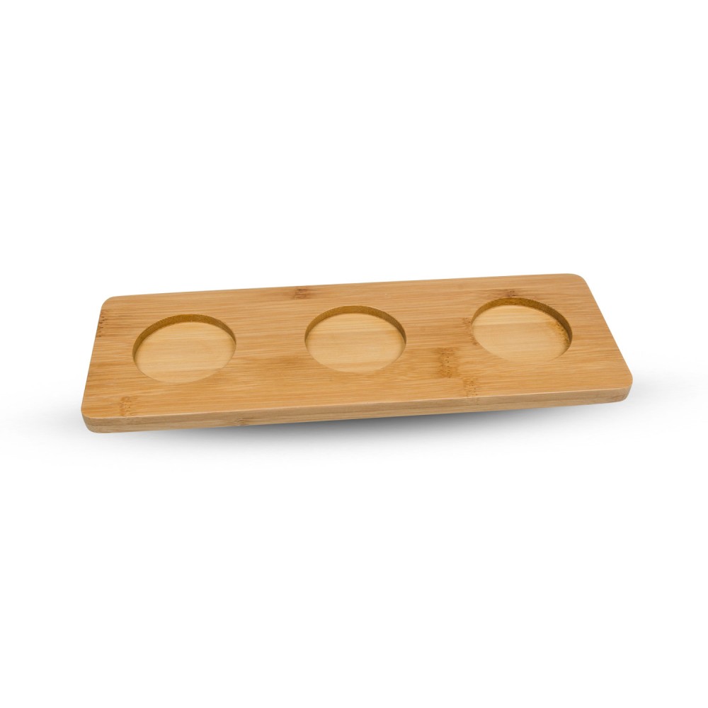 Natural Wooden 3 Slotted Flight Tray