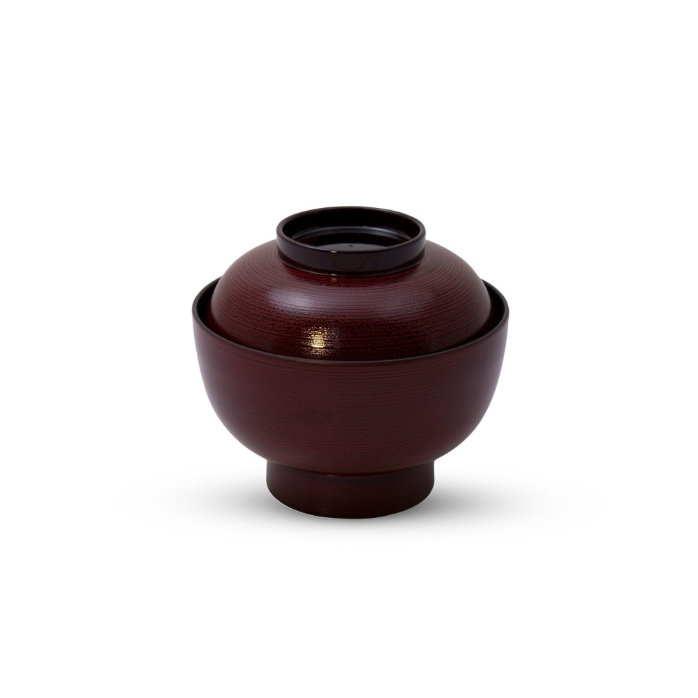 Tamehake Brown Lidded Soup Bowl