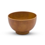 Light Wood Grain Plastic Soup Bowl