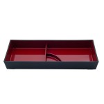 Black and Red 2 Compartment Nagate Bento Box