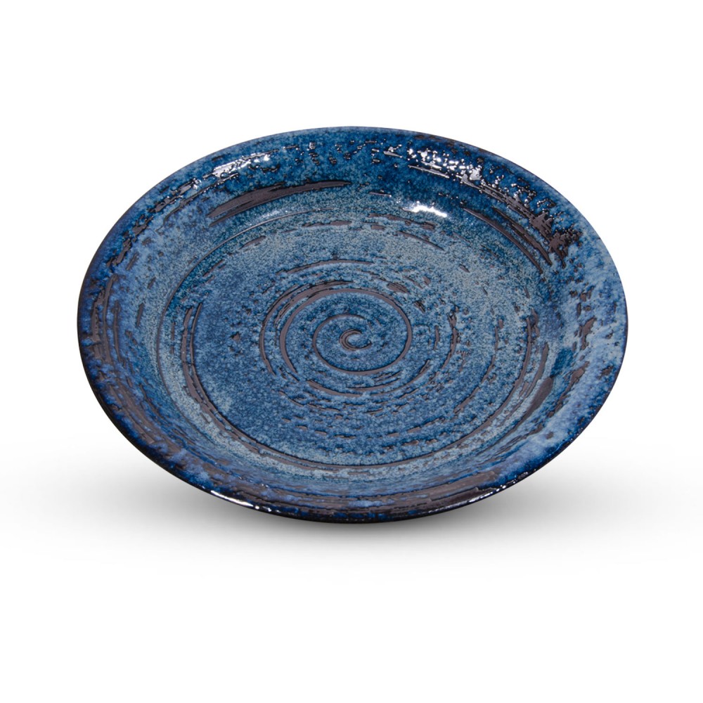 Konyu Uzu Blue Round Plate