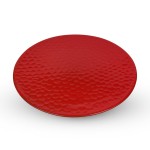 Kamakura Red Flat Round Plate