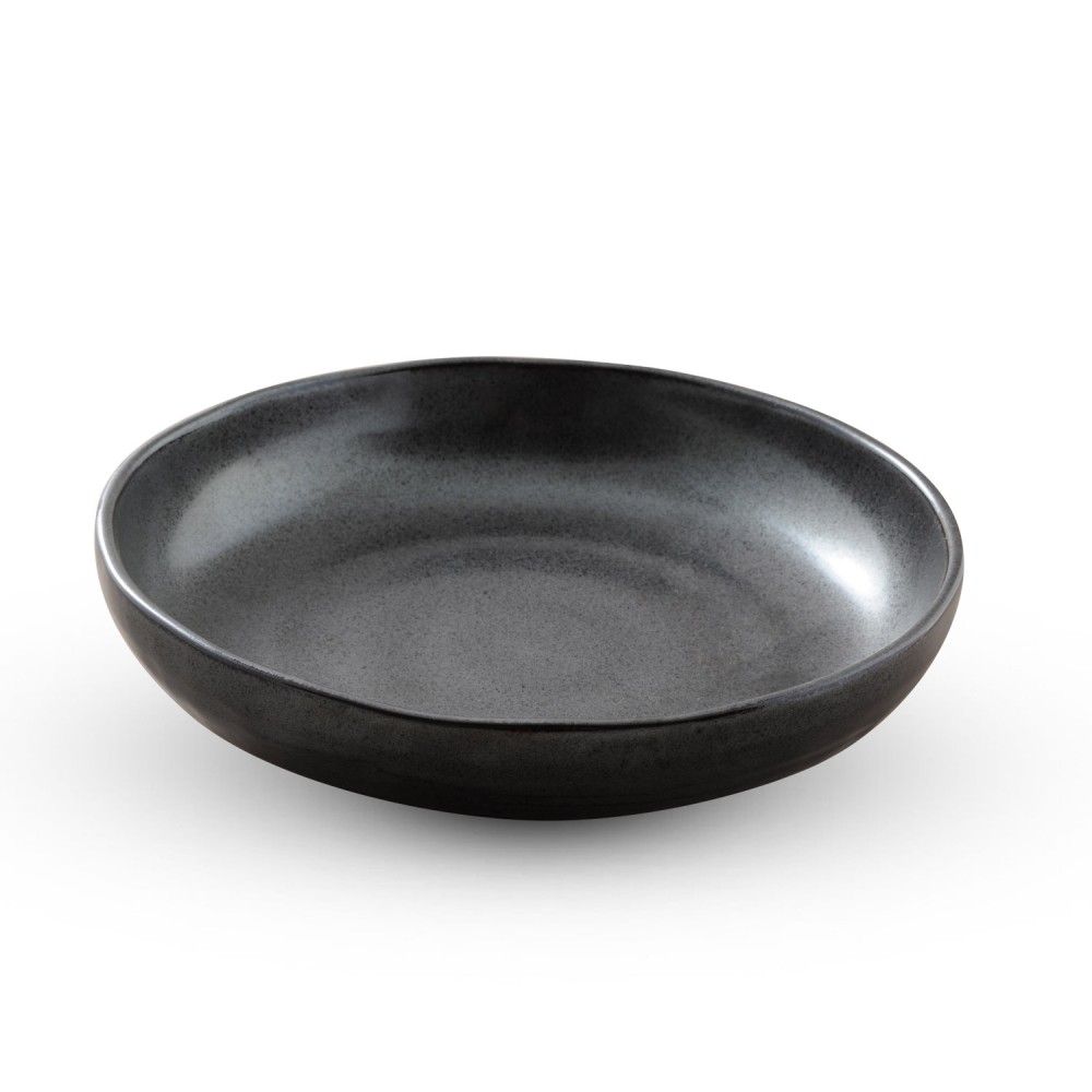 Tessa Black Round Coupe Plate