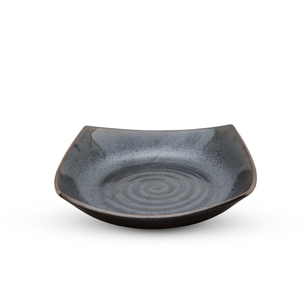 Tessa Black Square Shallow Plate