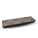 Black Checkerboard Pedestal Plate