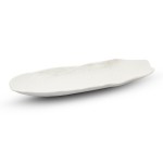 Ivory White Boulder Oval Plate