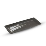 Hake Black Brushstroke Oblong Plate