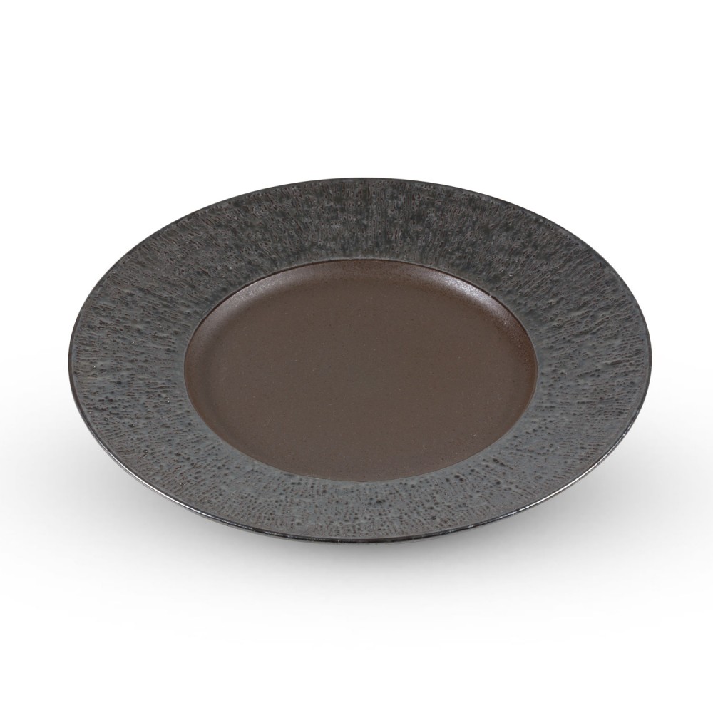 Charcoal Gray Round Plate