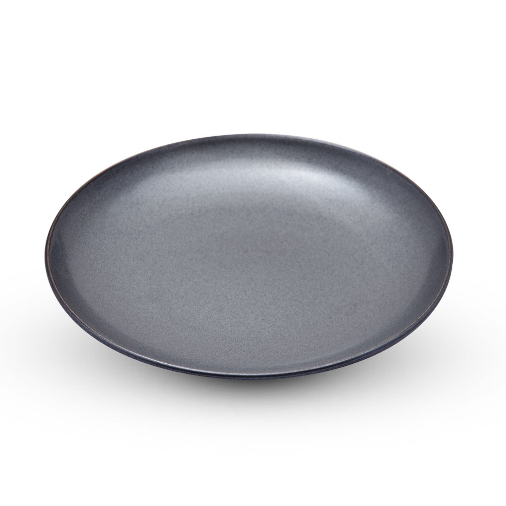 Tessa Black Round Shallow Plate