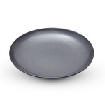 Tessa Black Round Shallow Plate