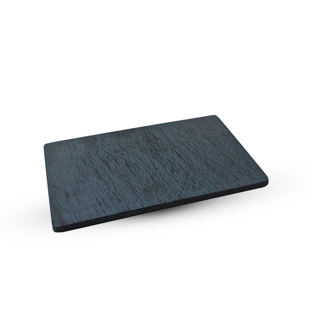 Slate Design Black Rectangular Plate