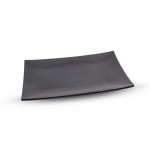 Spazio Black Rectangular Stone Plate