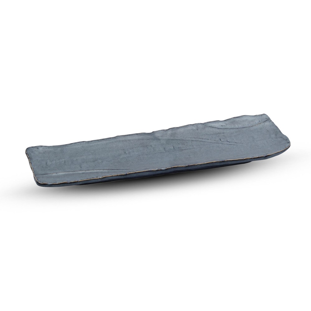 Tessa Black Abstract Oblong Plate