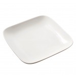 Fusion White Square Plate with Round Edge