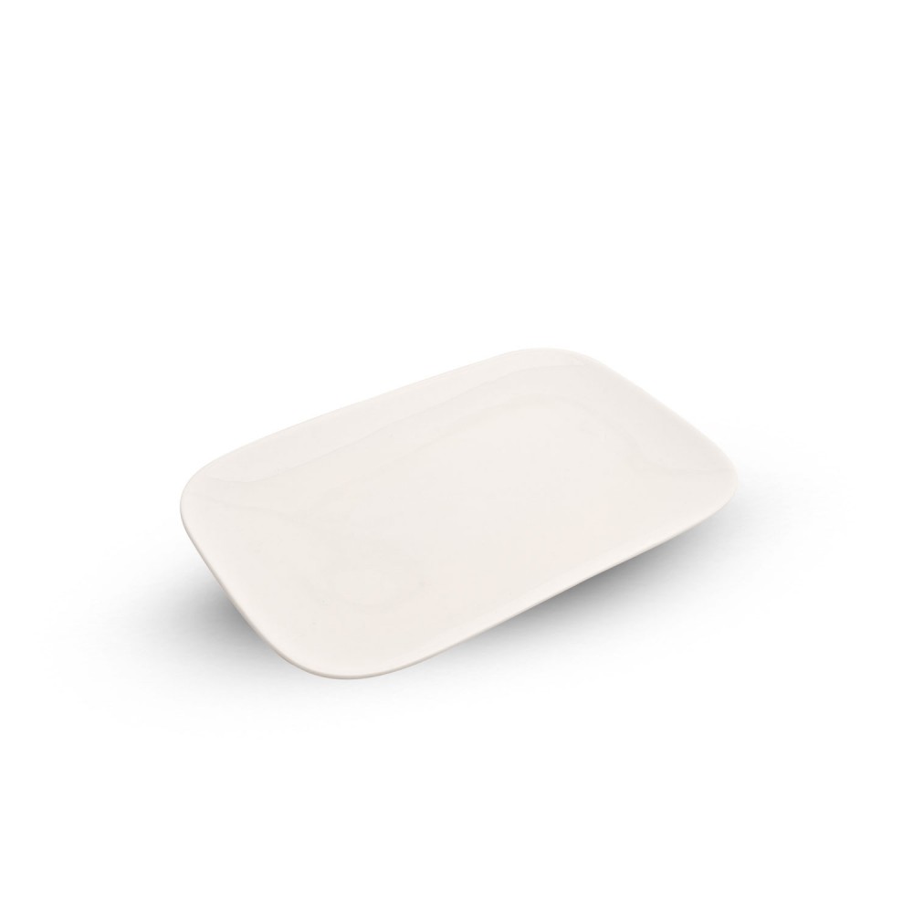 Alumina White Round Edged Rectangular Plate, JPLL-A004-38/01