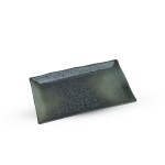 Black Moss Patterned Rectangle Plate