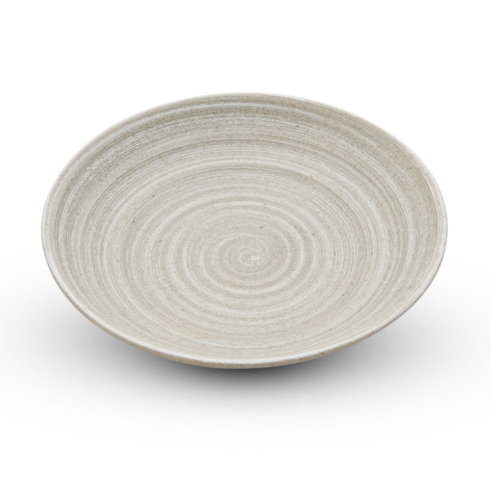 Sougetsu Gray Textured Round Plate