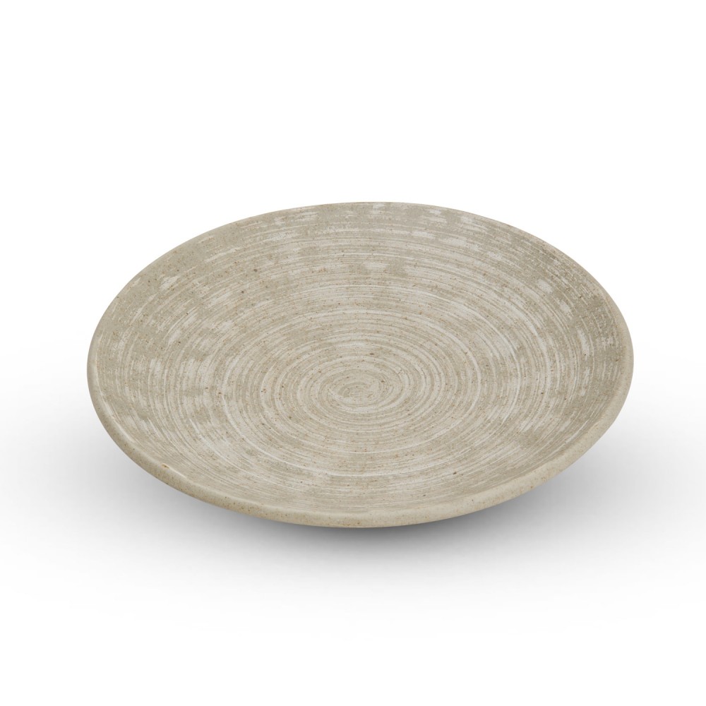 Sougetsu Gray Textured Round Plate