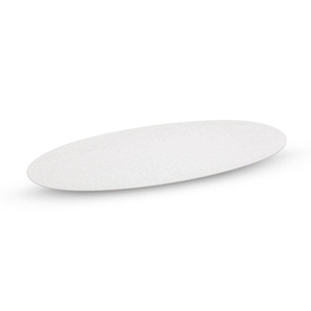 Saku White Oval Plate