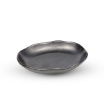 Metallic Slate Gray Oval Plate