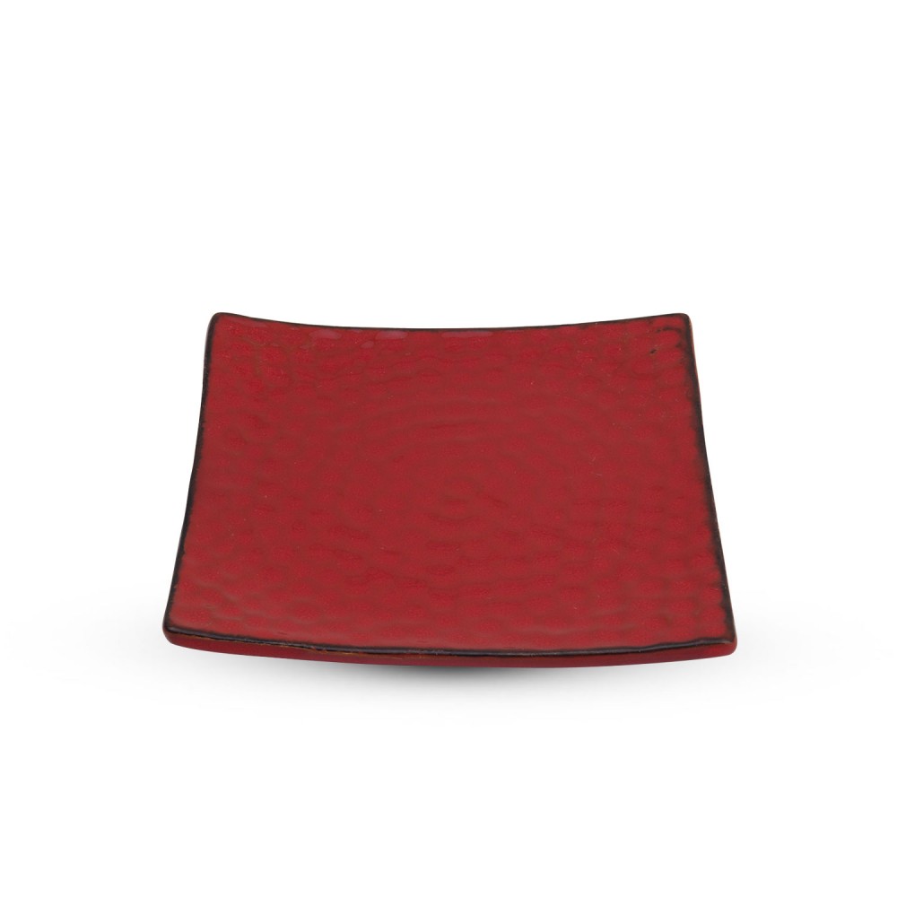 Siena Red Concave Square Plate