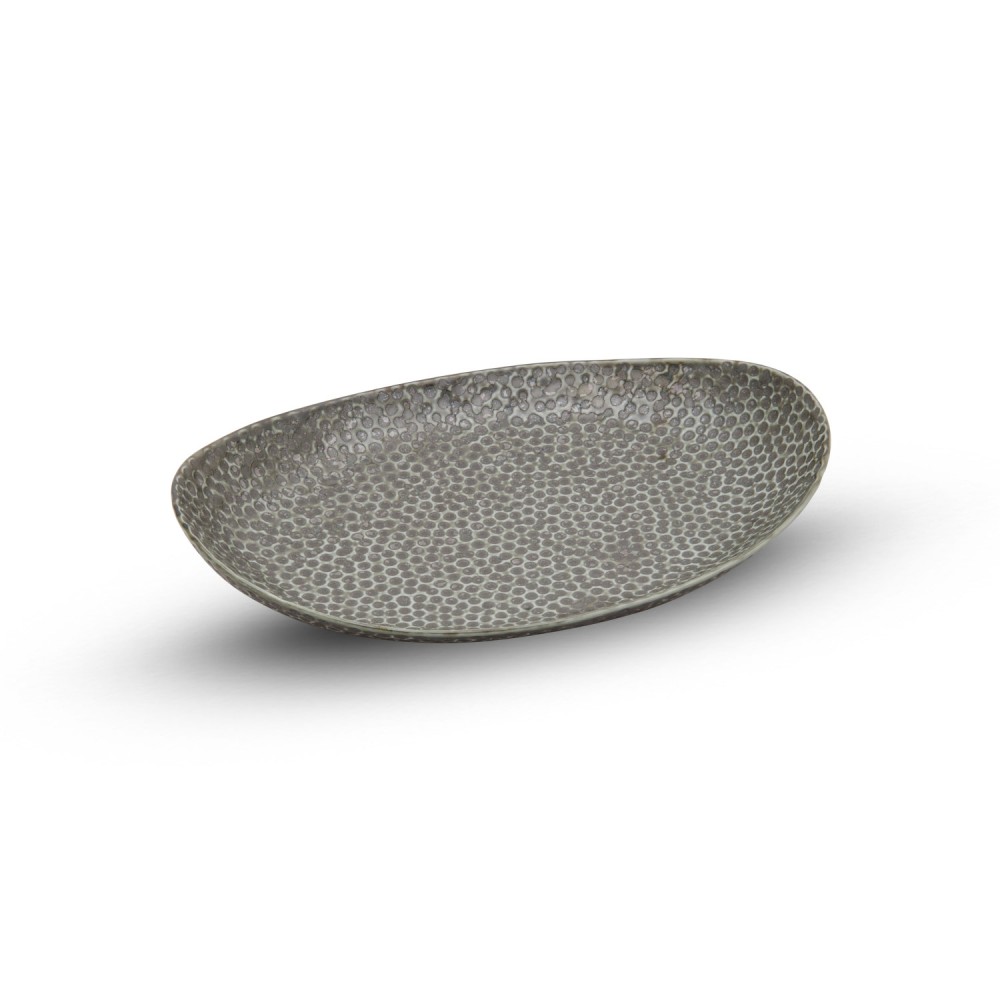 Hammered Luster Oval Plate