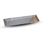 Narrow Metallic Matte Oblong Plate