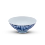 Tokusa Blue Stripe Rice Bowl