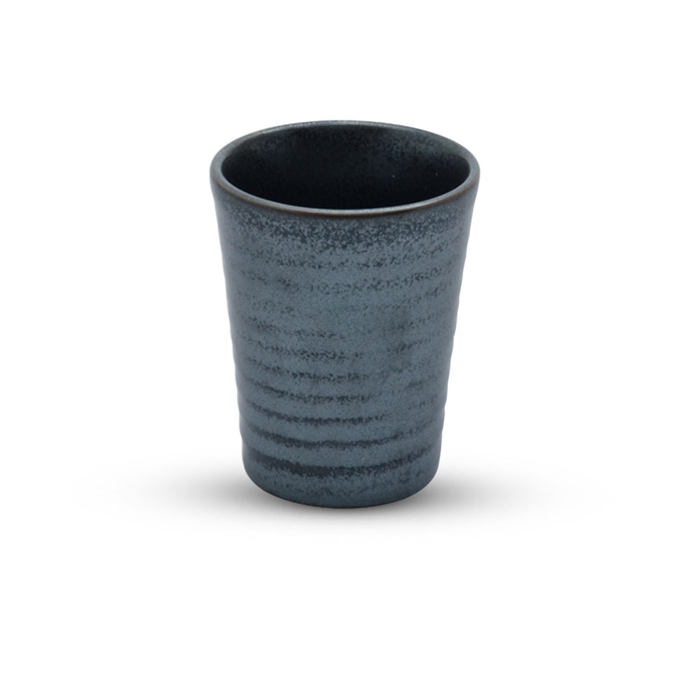 Tessa Black Spiral Tall Sake Cup