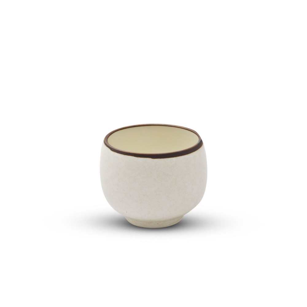 Beige Textured Sake Cup