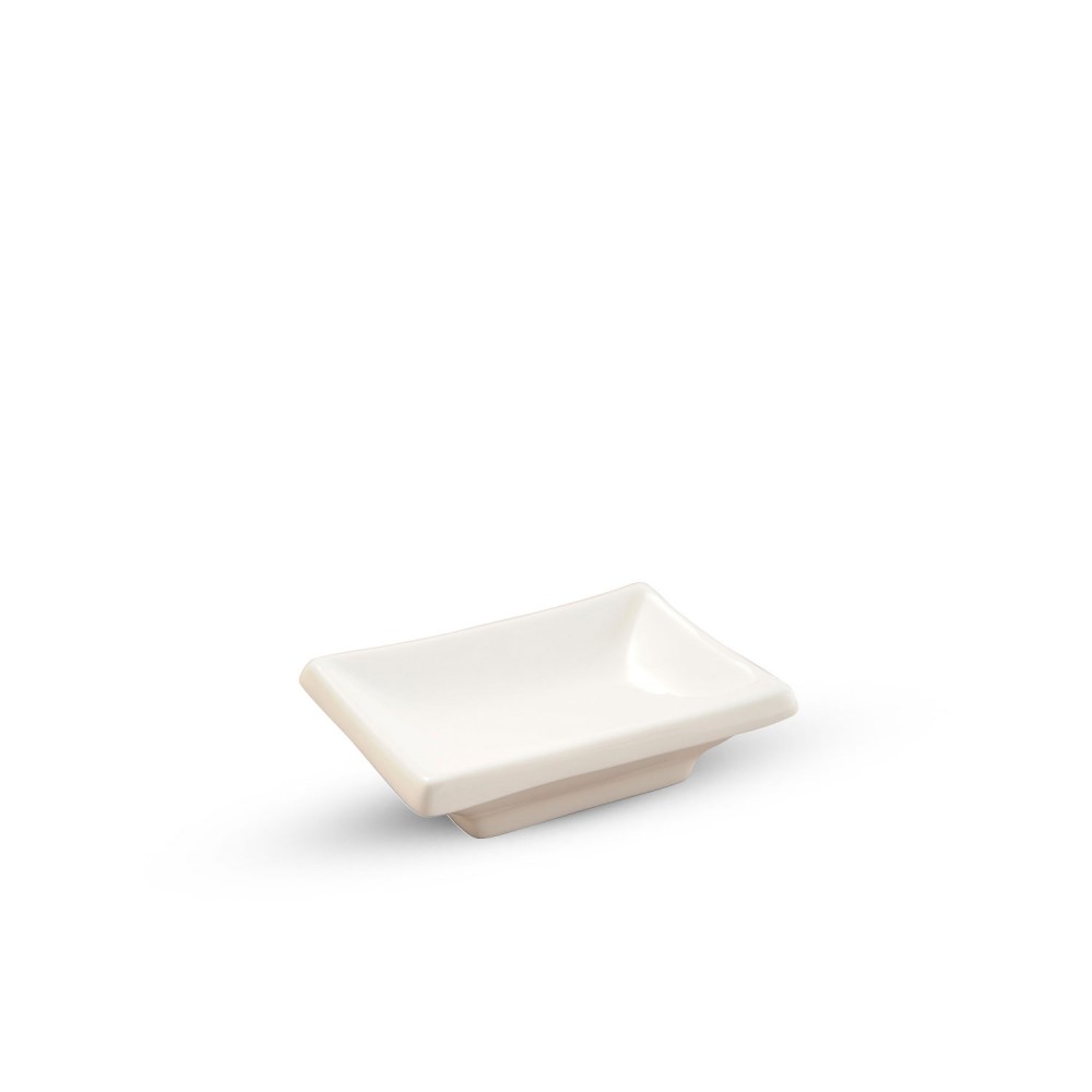 Alumina White Rectangular Sauce Dish, JSDS-D005-01