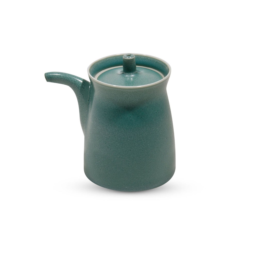 Matte Green Porcelain Sauce Pot