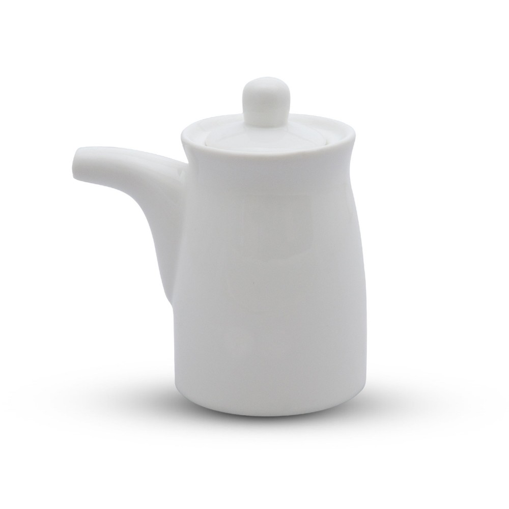 Fusion White Sauce Pot with Silicone Lid