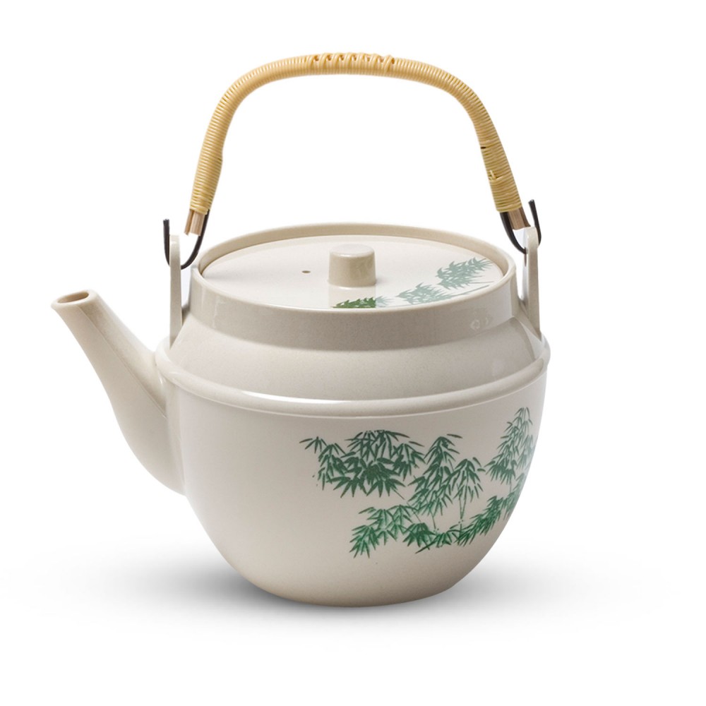 Green Bamboo Melamine Teapot - Small