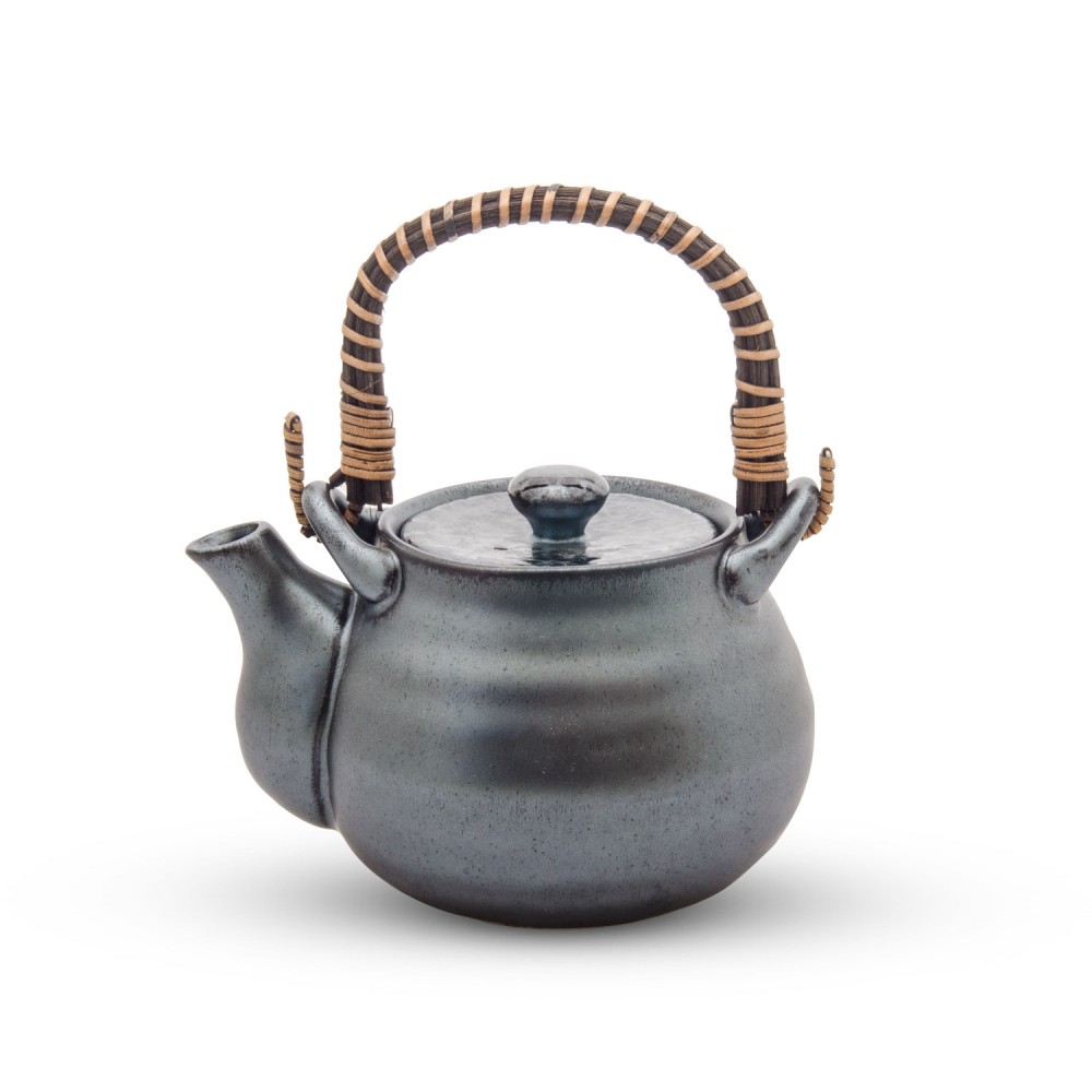 Teapot Silver Blue Granite