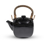 Tessa Black Square Teapot