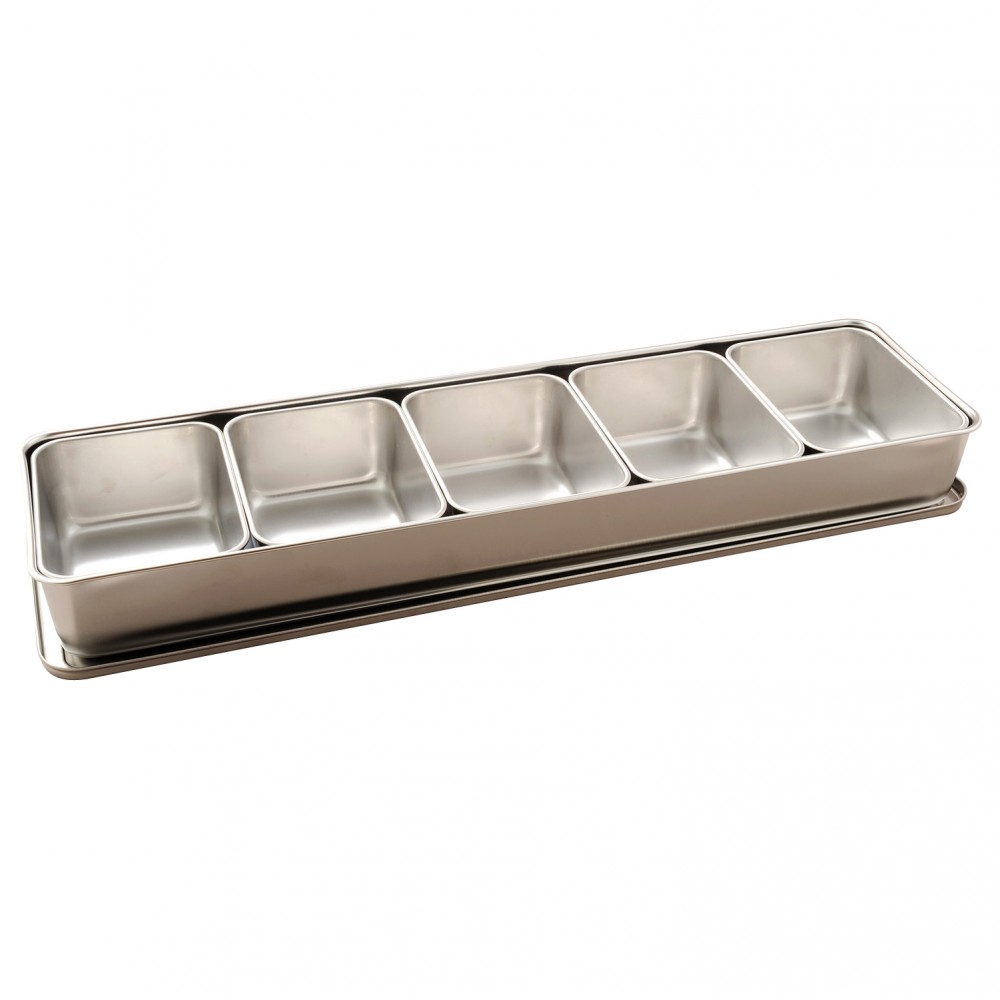 Stainless Yakumi Pan - 5 compartments