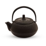 Small Black Arare Cast Iron Teapot