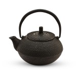 Black Arare Cast Iron Teapot