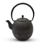 Black Round Cast Iron Teapot