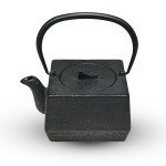 Black Square Cast Iron Teapot